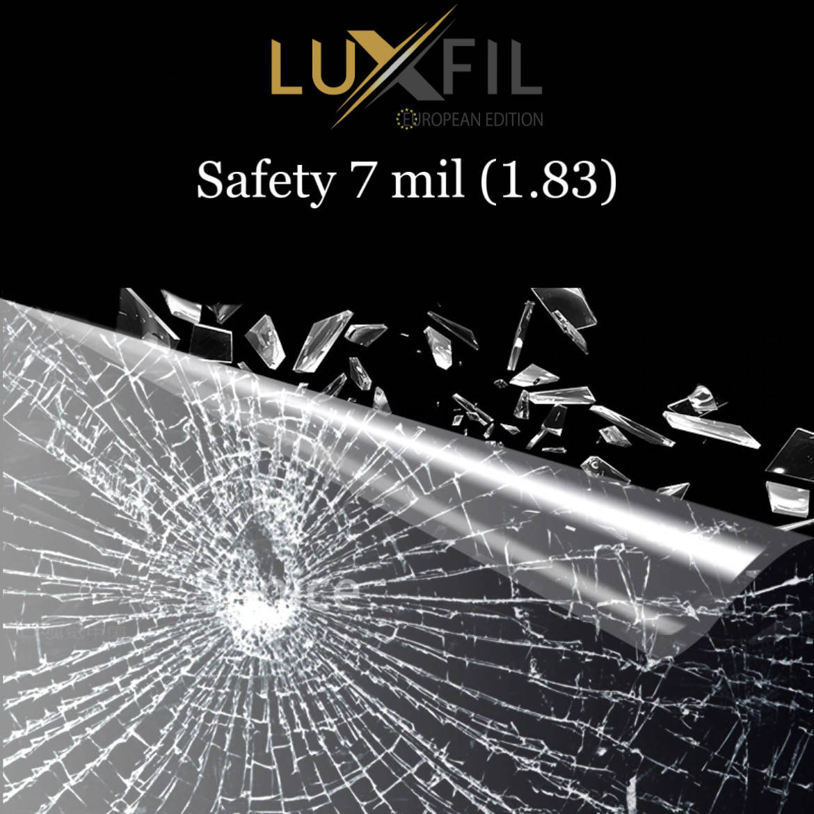 

"Luxfil" Safety Series (1.83) 7 mil - противоударная пленка для стекол