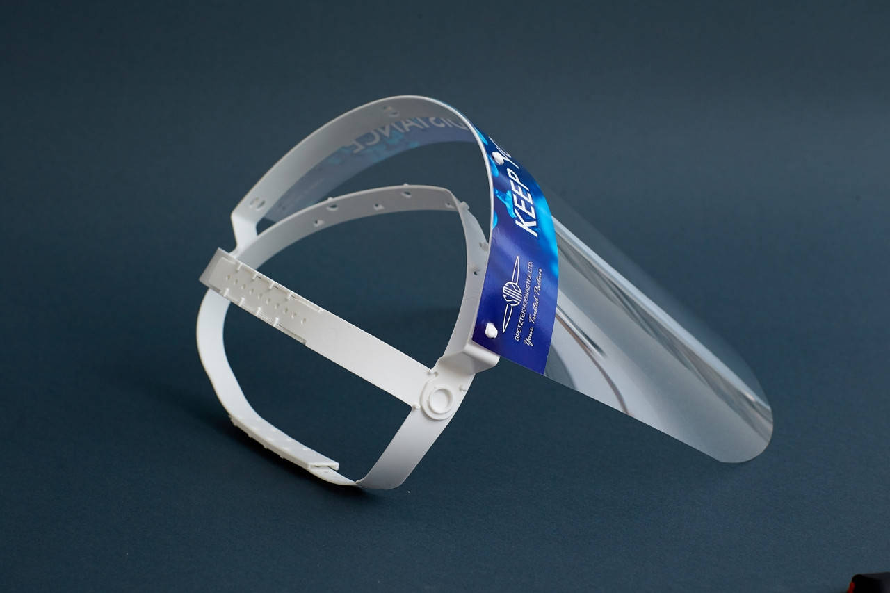 

Щитки защитные для лица с пластиковой застежкой.