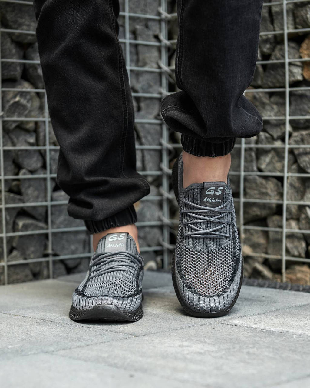 

42р !!! Кроссовки мужские летние с сеткой серые (Нс-949ср), Серый