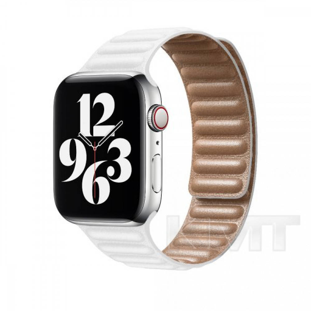 

Ремешок Apple Watch Leather Link 38/40/41mm — White