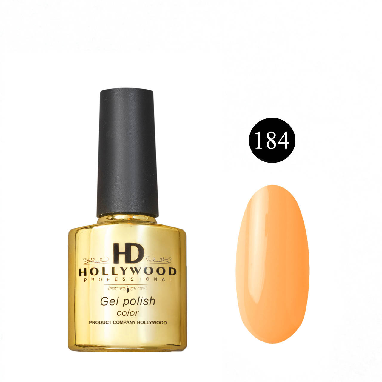 

Гель лак 184 Светло Оранжевый Плотный HD Hollywood 8 ml