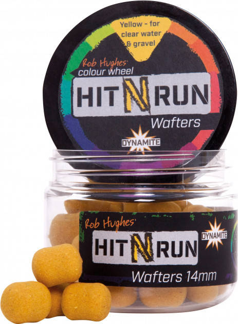 

Бойлы Dynamite Baits Wafters Hit N' Run Yellow 14mm