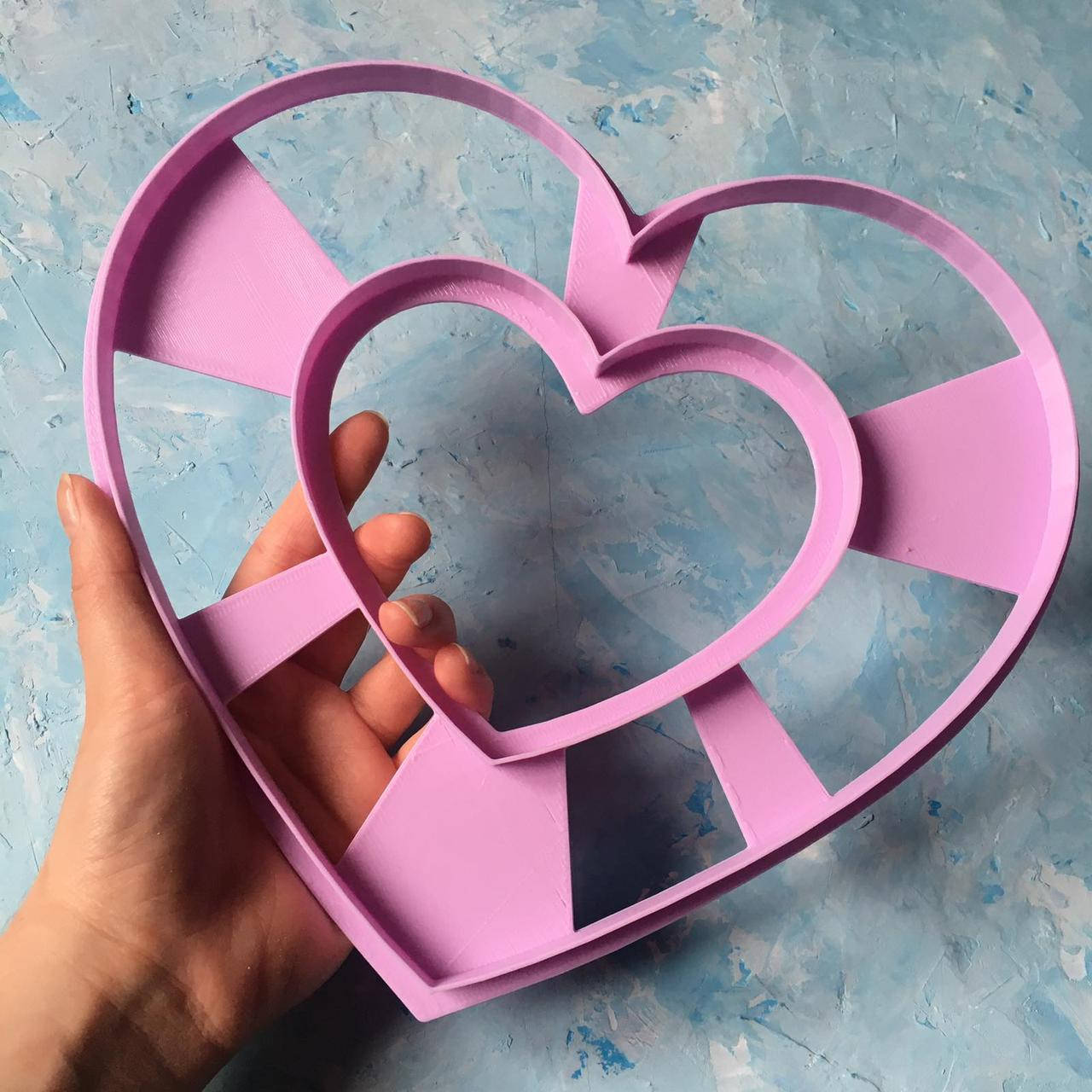 

Вирубка ТОРТ - СЕРЦЕ 22х24.5см. / Вырубка - формочка для торта - сердца, коржей 22 см. / Торт - сердце