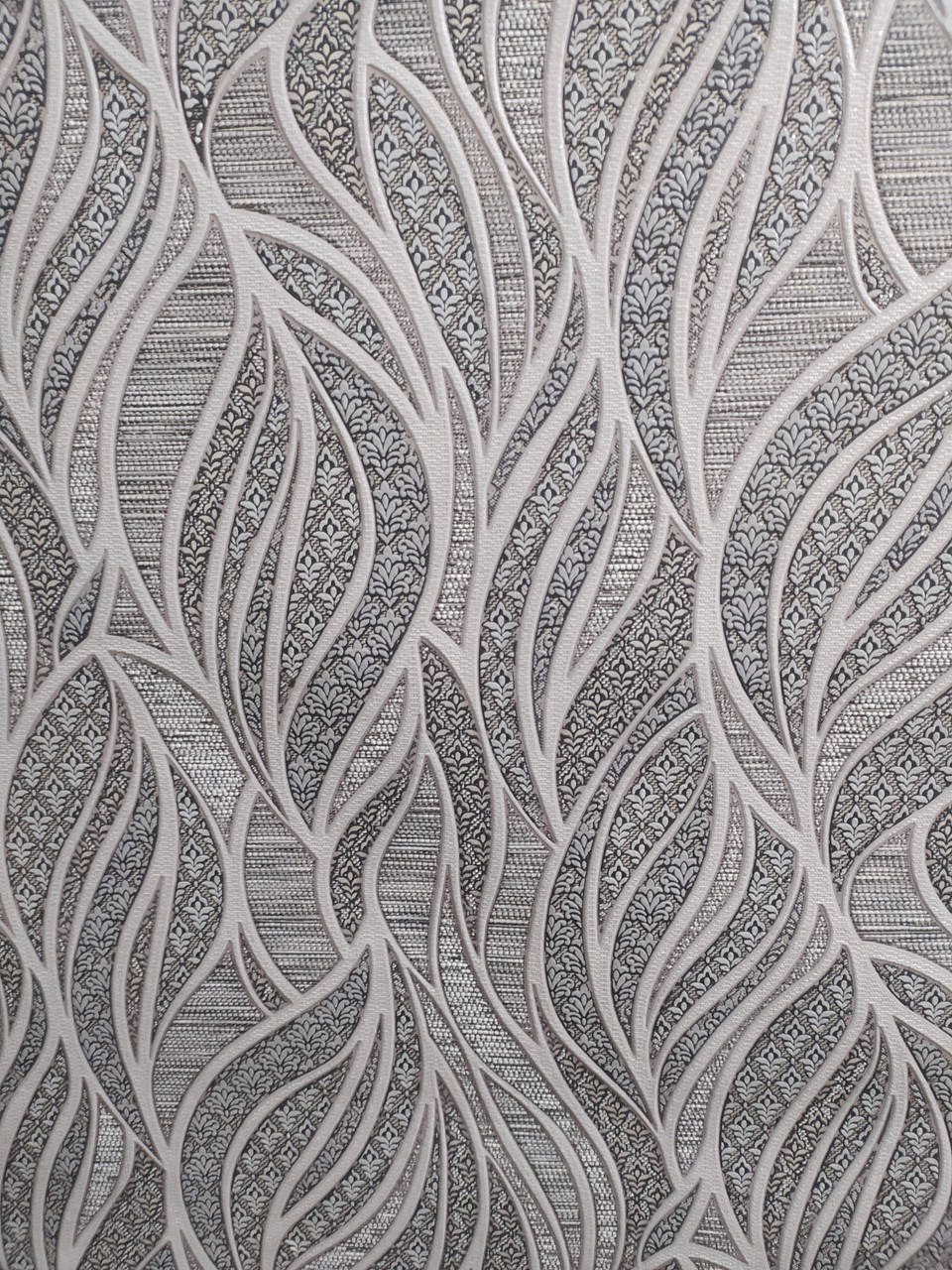 

Обои флизелиновые "Симфония" для гостиной, спальни, офиса, серые 1,06*10м, Серый