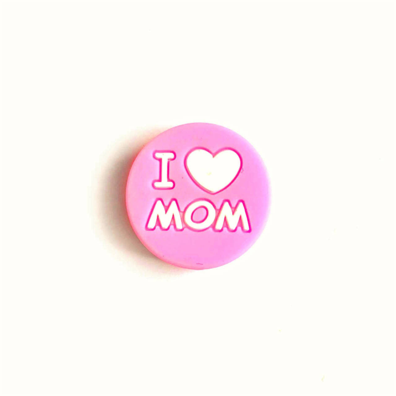 

I LOVE MOM (розовый) силиконовые бусины из пищевого силикона