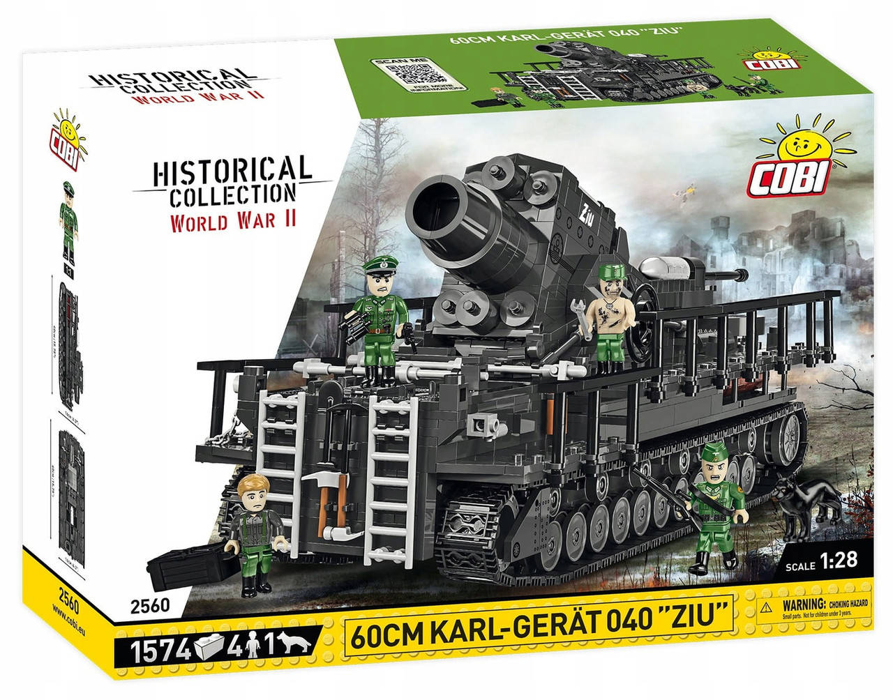 

Конструктор COBI Танк 60 cm Karl-Gerät 040 ZIU 1574ел. COBI-2560