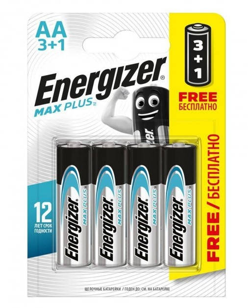 

Батарейка ENERGIZER MAX PLUS AA/LR6 (4шт)