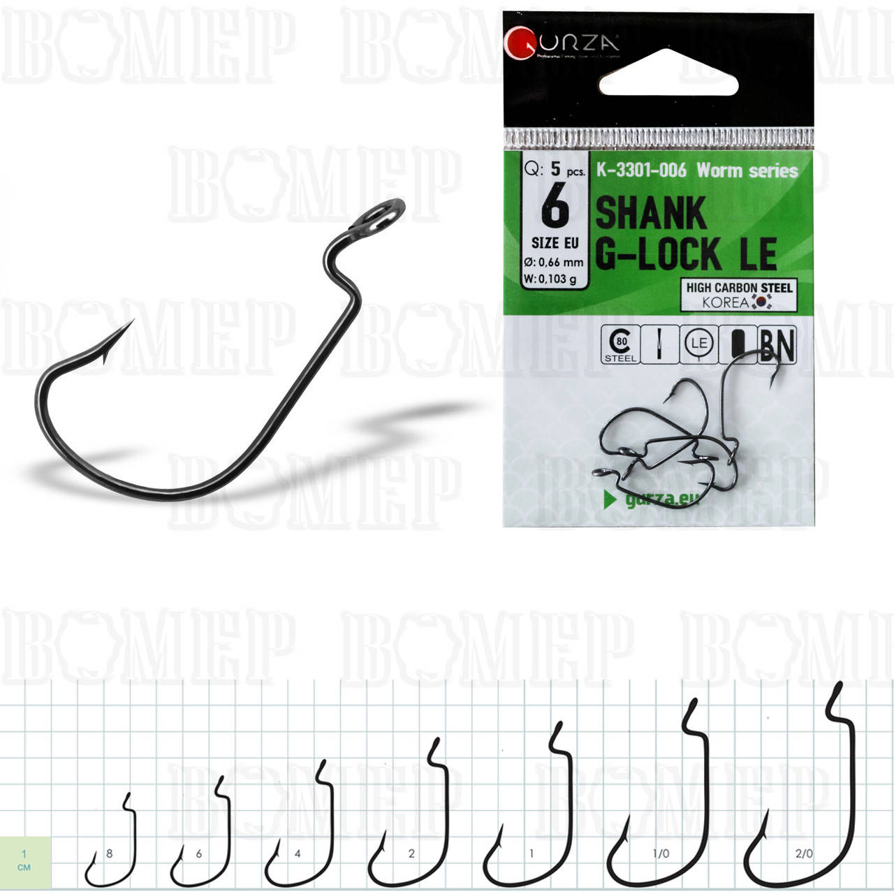 

Гачки GURZA SHANK G-LOCK LE BN #1/0 4шт (10шт в уп)