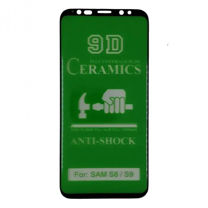 

Защитное стекло для Samsung S8/S9 CERAMiCS 9D пластик-черный