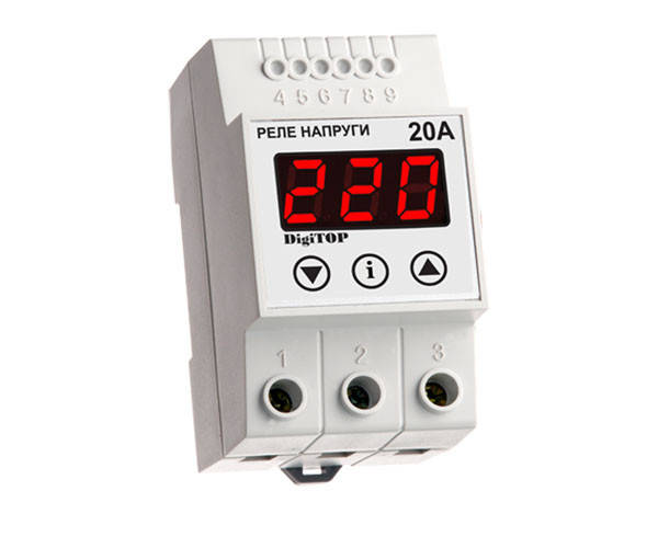 

Реле напряжения digiTOP V-protector 20A din