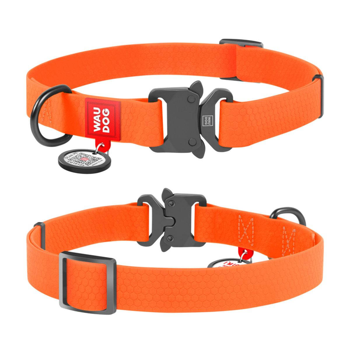 

Нашийник для собак водостійкий WAUDOG Waterproof c QR паспортом, металічна пряжка-фастекс, Ш 25 мм, Дов 35-58
