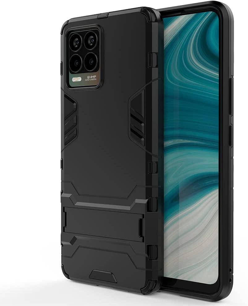 

Чехол Fiji Hybrid для Realme 8 / Realme 8 Pro бампер с подставкой черный