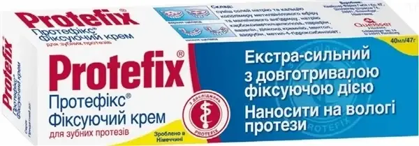 

Протефикс крем д/фикс. зубн. протезов экстрасильн. по 40 мл в тубах