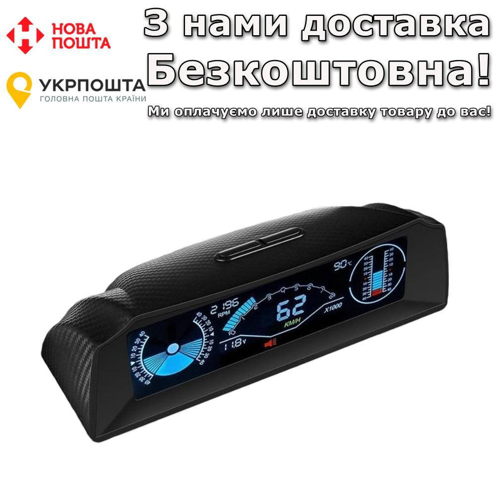 

X90 (спидометр, кренометр, инклинометр, HUD) Автомобильный бортовой компьютер Черный