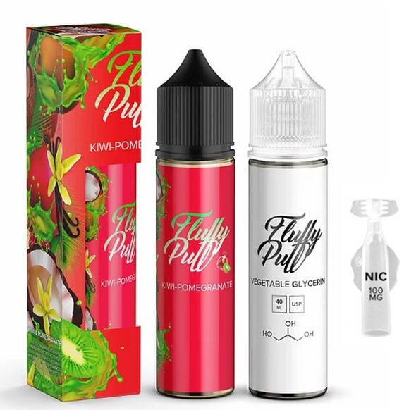 

Набор для самозамеса жидкости Fluffy Puff Kiwi Pomegranate 60 мл. 3 мг/мл
