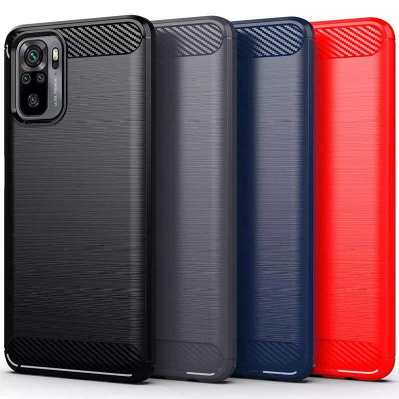 

Бампер для Xiaomi Redmi Note 10s Carbon ( Сяоми Редми Нот 10с ), Синий