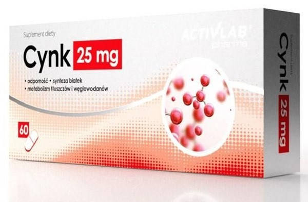 

Цинк Activlab Pharma Cynk 25 mg, капсули 60 шт