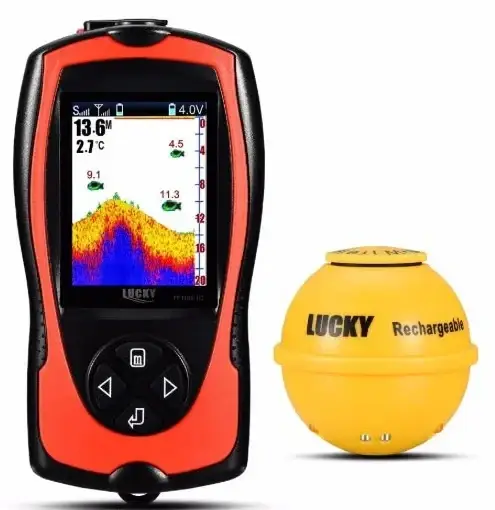 

Эхолот беспроводной Lucky FF1108-1CWLA для удачной рыбалки, Коричневый