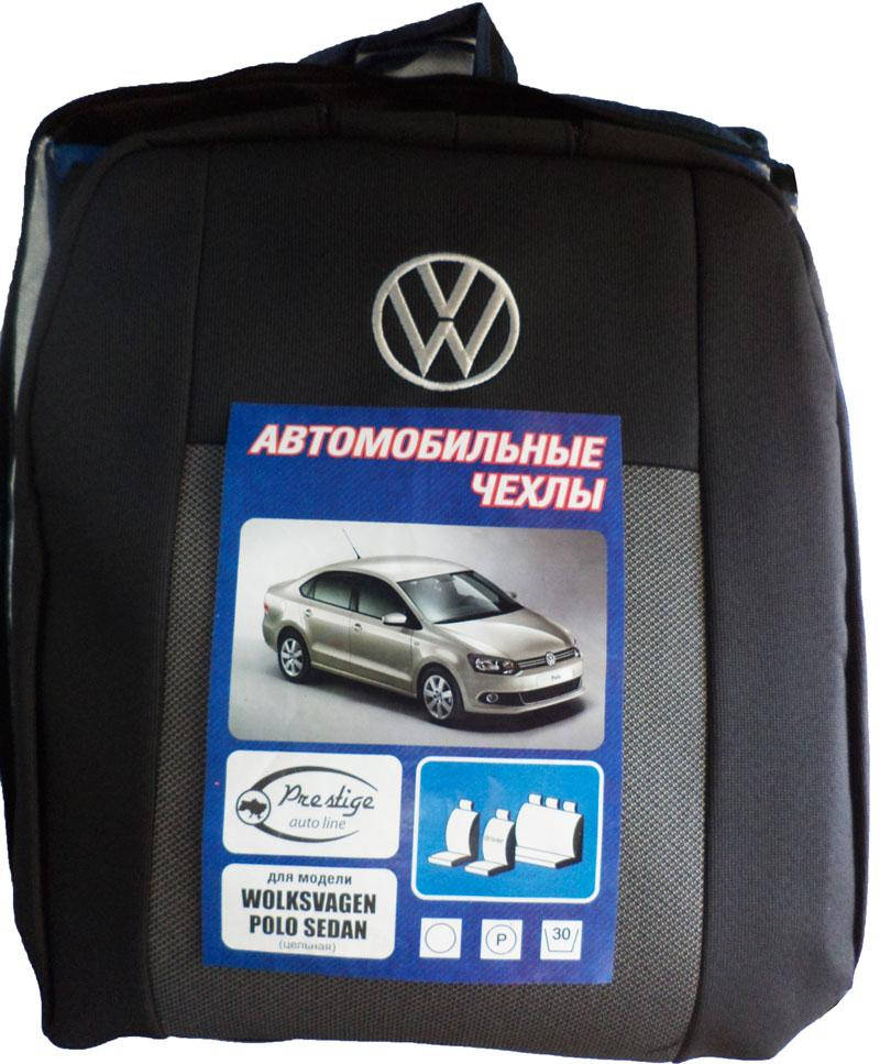 

Чехлы на сидения в авто Volkswagen Polo Sedan цельные 10- (Prestige)