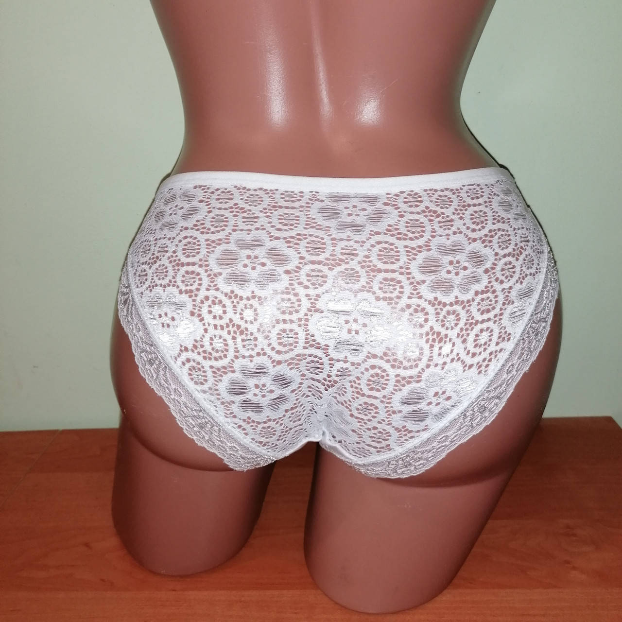 

Женские трусики хлопок спереди и гипюровые сзади, 42-50 размер, Разные цвета