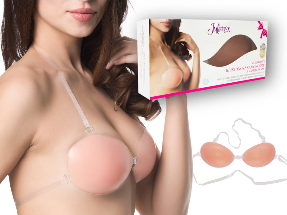 

Бюстгальтер силиконовый на бретелях самоклеющийся Julimex D, Бежевый