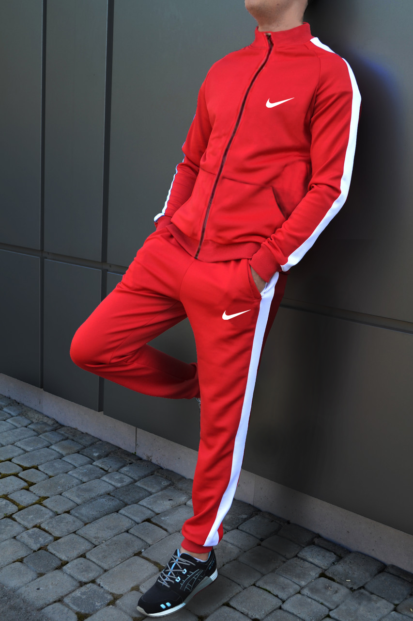 

Мужской спортивный костюм Nike с лампасами (Найк), Красный