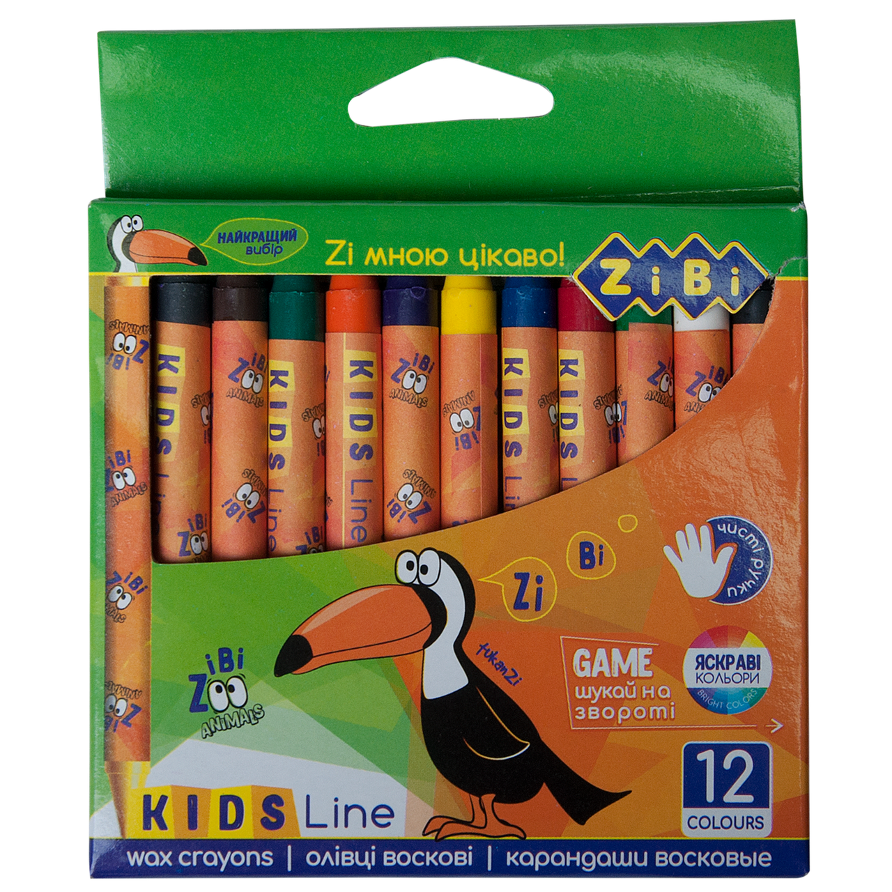 

Карандаши восковые 12 цветов KIDS Line