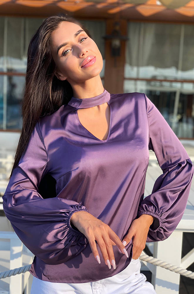 

Блузка женская фиолетовая 127355M, Фиолетовый