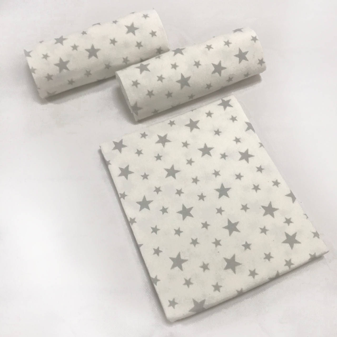 

Пеленка детская (фланель) серые звезды. Размер 80х100