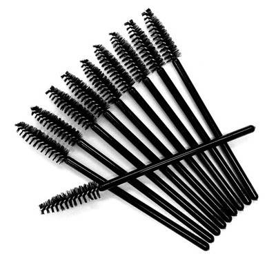

Щеточки для ресниц и бровей нейлоновые, чёрные с черной ножкой, 50 шт