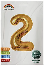 

Фольгированная цифра 32"(80 см) КНР 2 золото