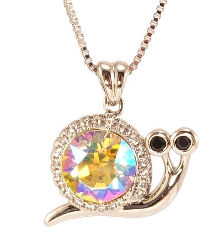 

Кулон Xuping Родий с кр-ми Swarovski на цепочке "Улитка с кристаллом Citrine Shimmer" дл. 40-45см х 1мм