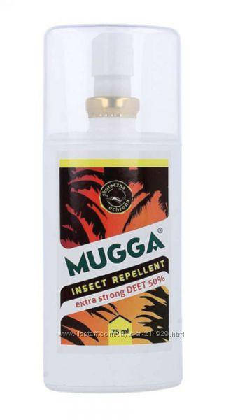 

Mugga deet spray 50% - от укусов комаров, клещей, мух, мух, слепней, мошек, 75 мл