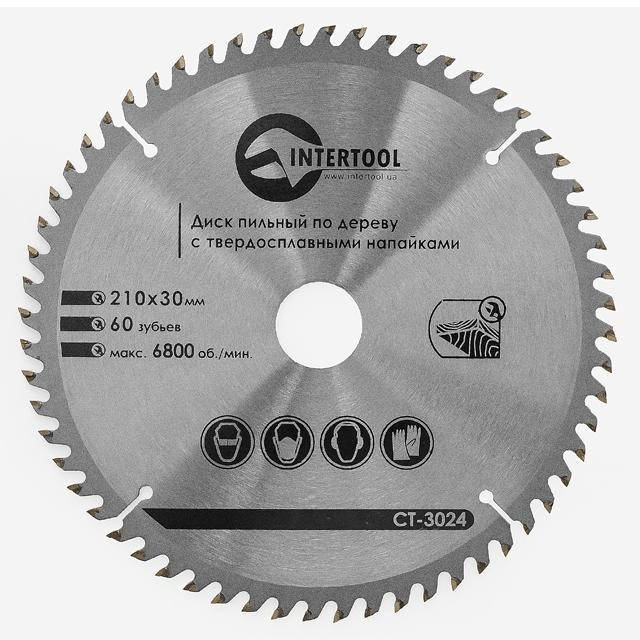 

Диск пильный по дереву с твердосплавными напайками INTERTOOL CT-3024
