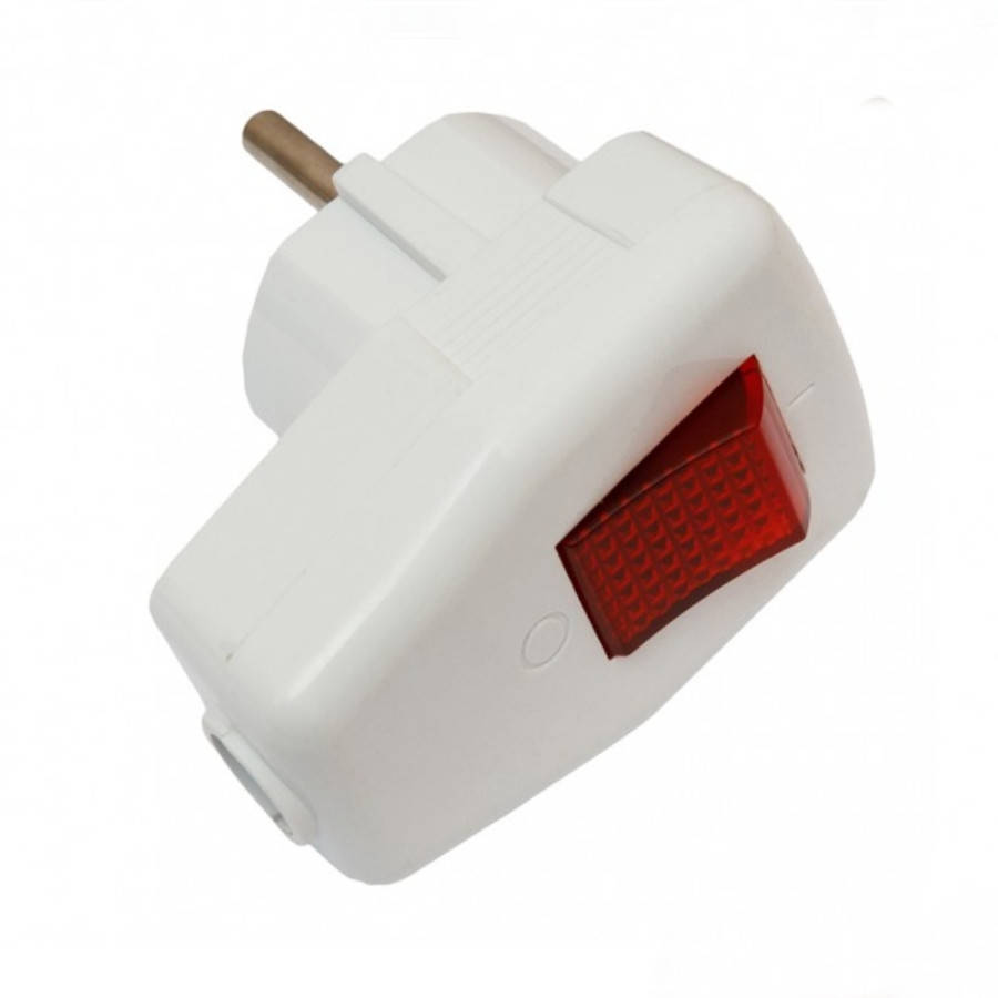 

Вилка угловая с кнопкой и заземлением LUXEL 1035