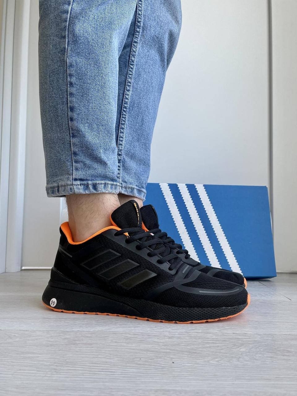 

Кроссовки Adidas, летние ЧЕРНЫЕ (сетка), Черный