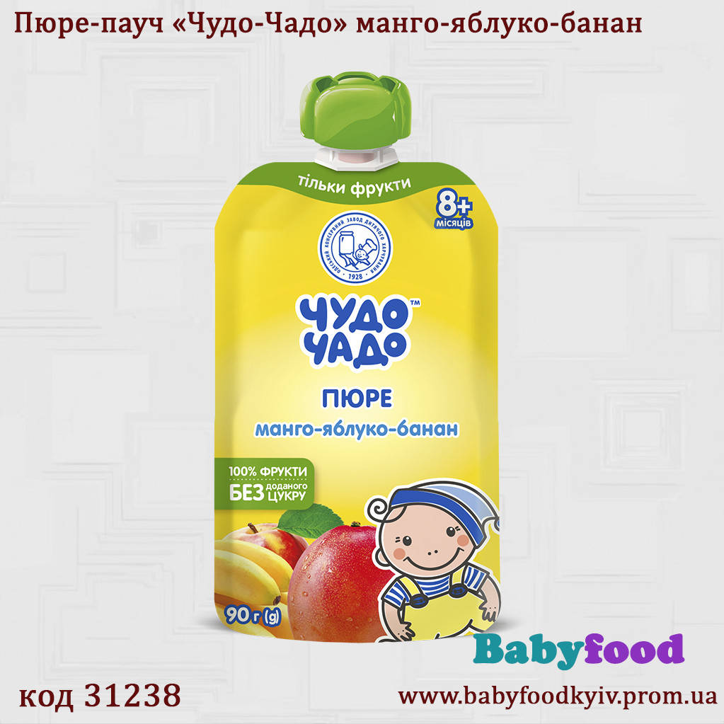 

Пюре Чудо-Чадо Pouch Яблоко-Банан-Манго, 90 г
