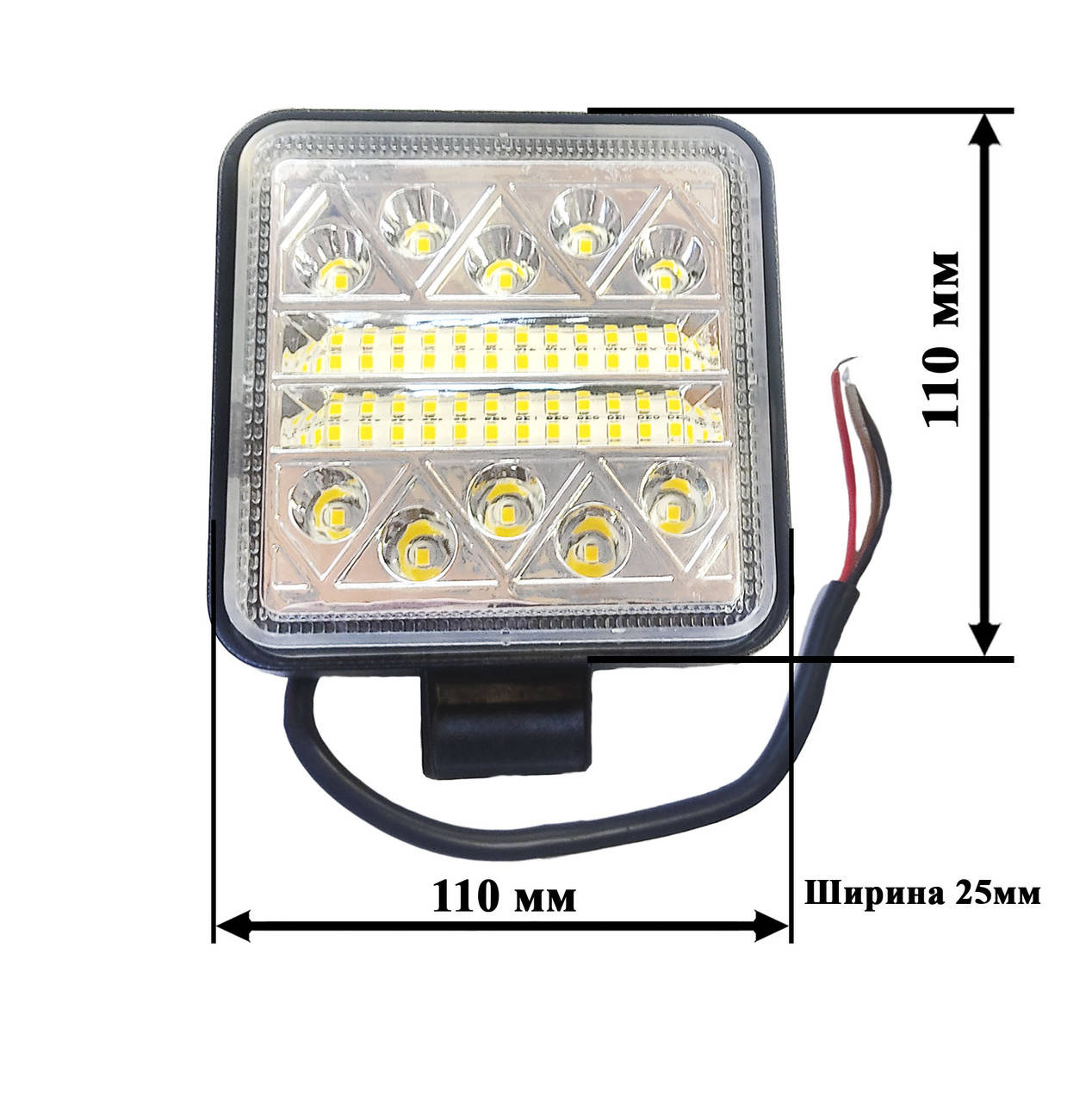 

LED фара с переключением на белый стробоскоп! МИГАЛКА (ФСО) Белого цвета. 24+10 диодов!