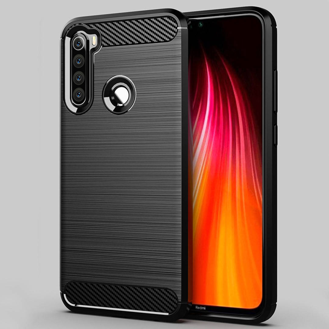 

Противоударный TPU чехол Rugged Carbon для Xiaomi Redmi Note 8 (черный)