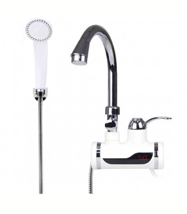 

Проточный водонагреватель с душем Delimano ( подключение снизу )