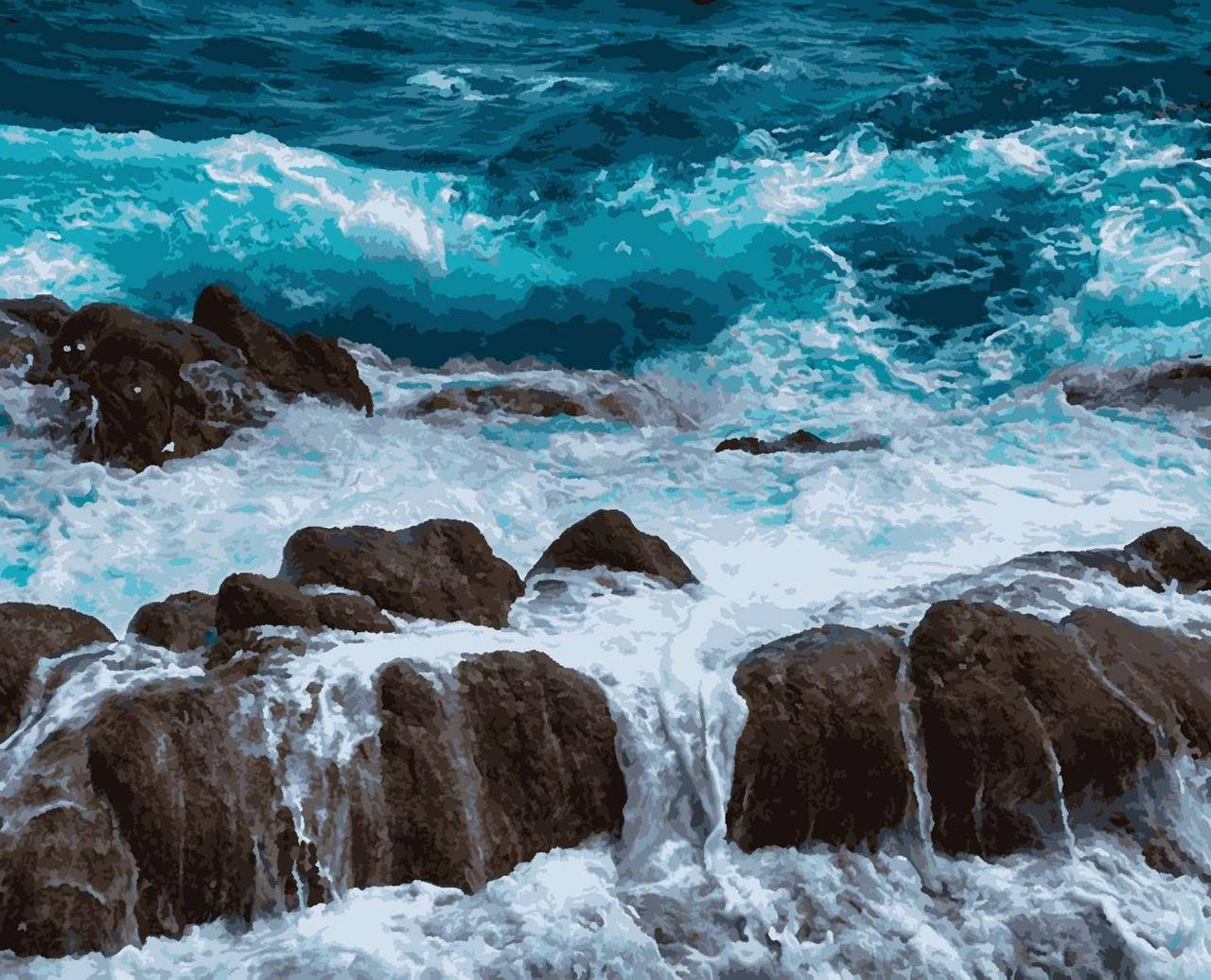 

PN3201 Картины по номерам "Море, скалы " 40*50 см Artissimo, Разноцветный