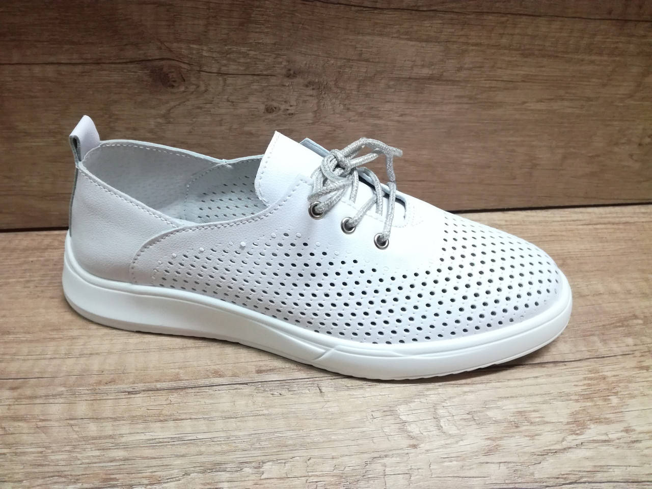 

Летние женские белые туфли на шнуровке ALLSHOES, Белый
