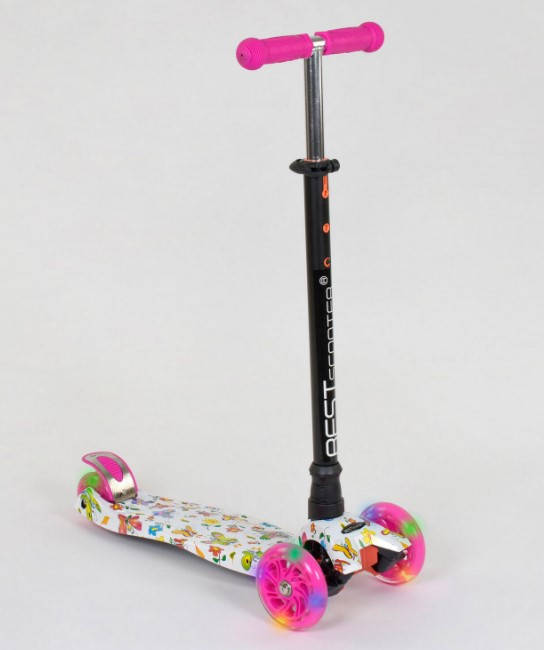 

Самокат трехколесный детский Maxi Best Scooter А 24652 /779-1396 светящиеся колеса