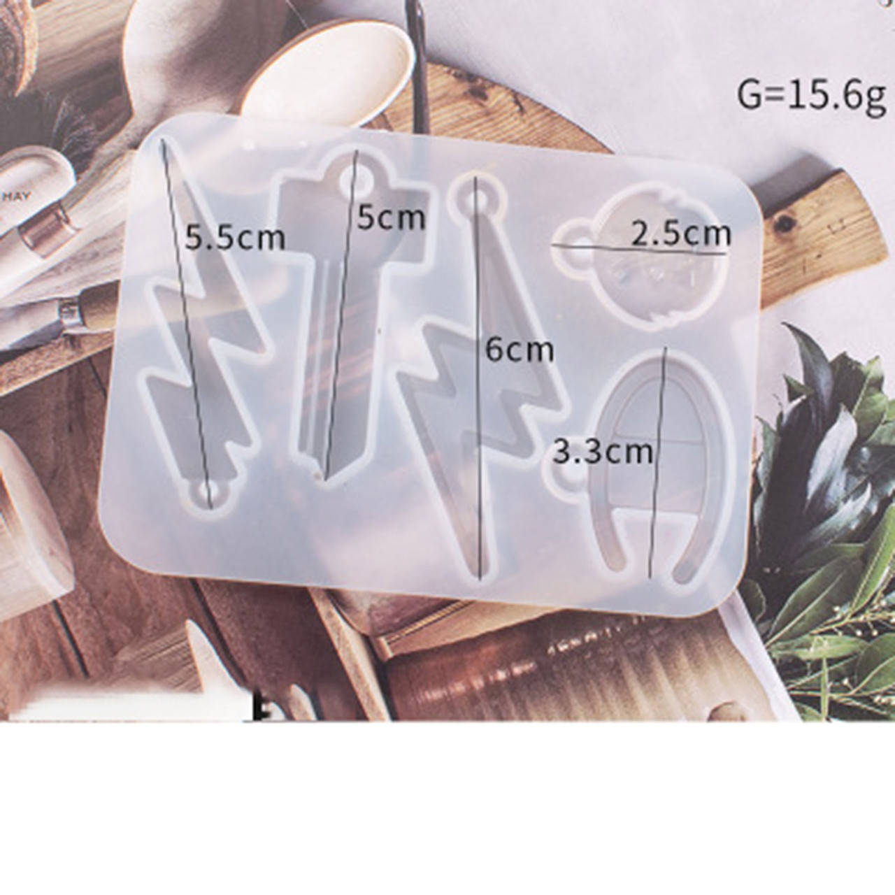 

Форма для эпоксидной смолы и других материалов Finding Молд подвески ключ молния Белый Силикон, 9.6 x 6.9 см