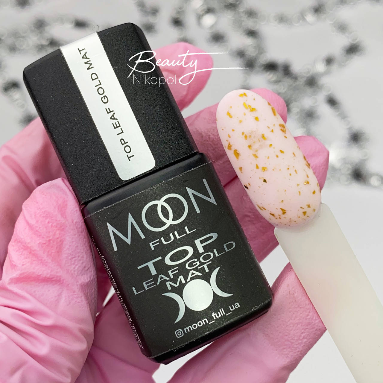 

Топ MOON FULL Top leaf gold mat (без липкого слоя) 8 мл.