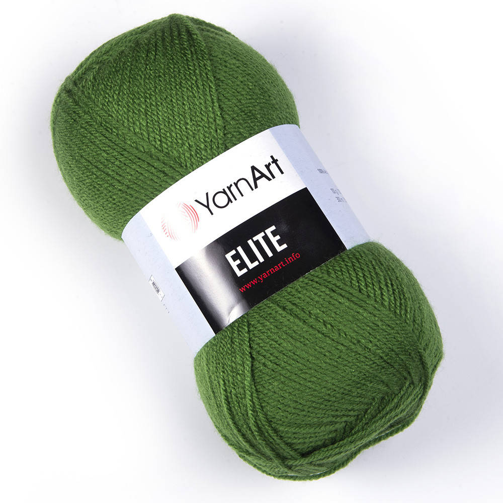 

Yarnart Elite № 248 зеленый, Зелёный