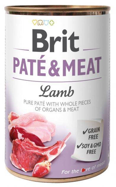 

Влажный корм Brit Pate & Meat Dog с ягненком - 400 г