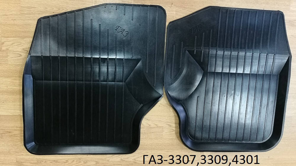 

Коврики пола ГАЗ-3307, 3308, 3309, 4301 (резина), Черный