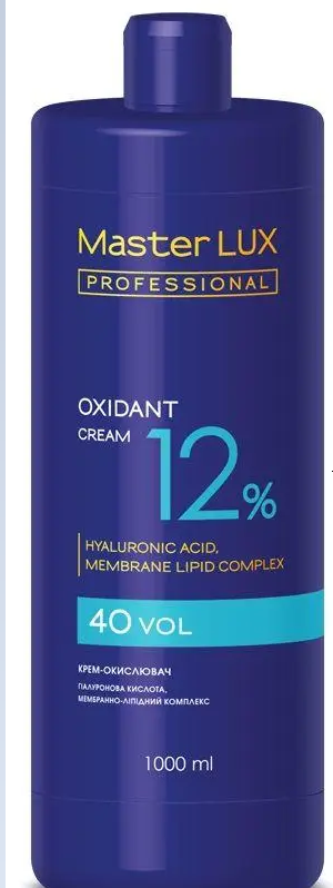 

Крем окислювач Master LUX Professional 12% 40 vol 1000 мл окисник 12 % мастер люкс