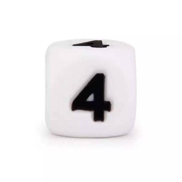 

Цифры бусины силиконовые 4